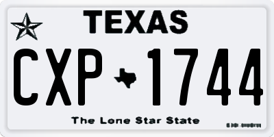 TX license plate CXP1744