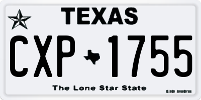 TX license plate CXP1755