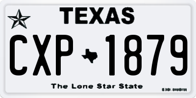 TX license plate CXP1879