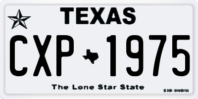 TX license plate CXP1975