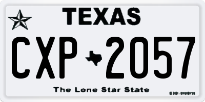 TX license plate CXP2057