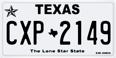 TX license plate CXP2149