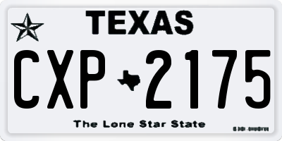TX license plate CXP2175