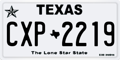 TX license plate CXP2219