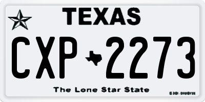 TX license plate CXP2273