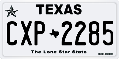 TX license plate CXP2285