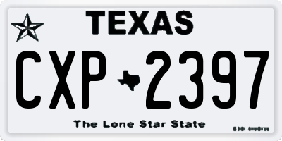 TX license plate CXP2397