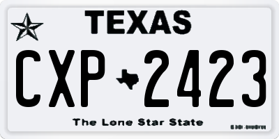 TX license plate CXP2423