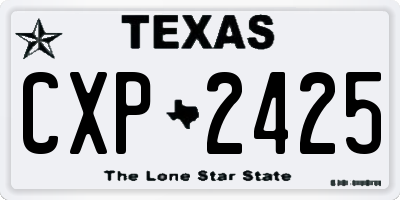 TX license plate CXP2425