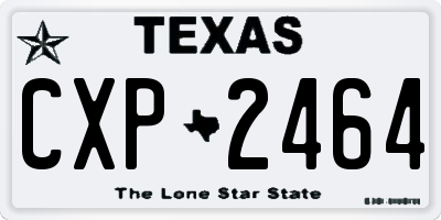 TX license plate CXP2464