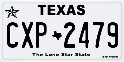 TX license plate CXP2479