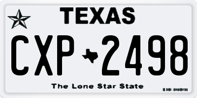 TX license plate CXP2498