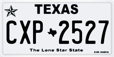 TX license plate CXP2527