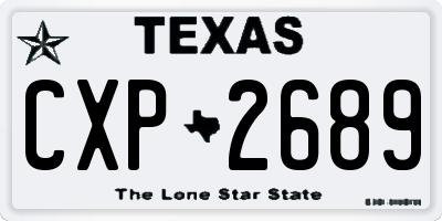 TX license plate CXP2689