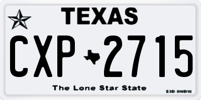 TX license plate CXP2715
