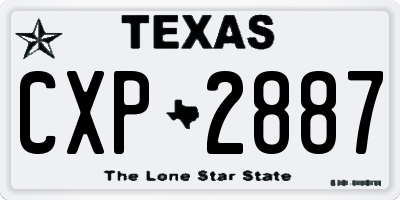 TX license plate CXP2887