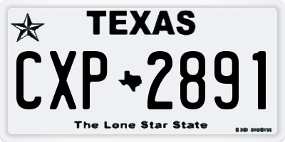 TX license plate CXP2891