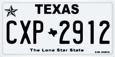 TX license plate CXP2912