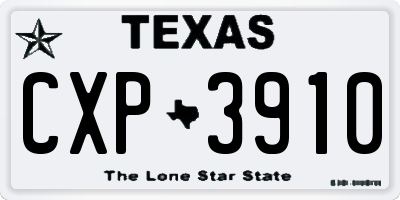 TX license plate CXP3910