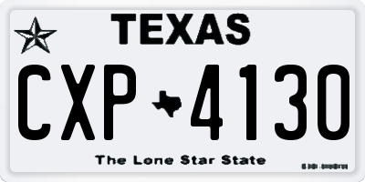 TX license plate CXP4130