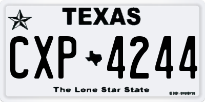 TX license plate CXP4244