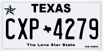 TX license plate CXP4279