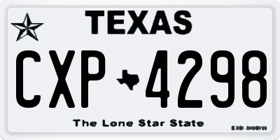 TX license plate CXP4298