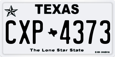 TX license plate CXP4373