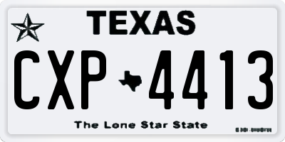 TX license plate CXP4413