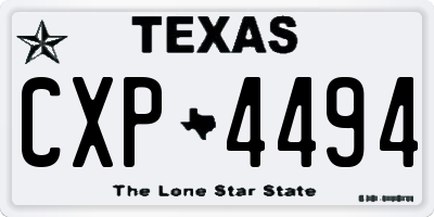 TX license plate CXP4494