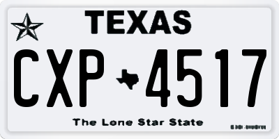 TX license plate CXP4517