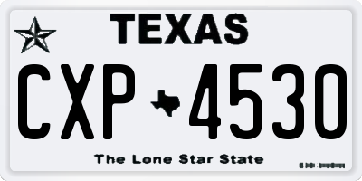 TX license plate CXP4530