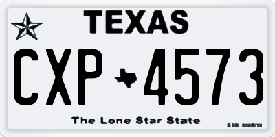 TX license plate CXP4573