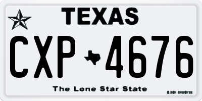 TX license plate CXP4676