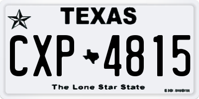 TX license plate CXP4815