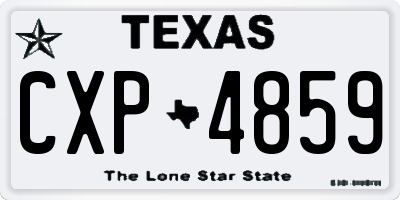 TX license plate CXP4859