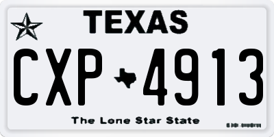 TX license plate CXP4913