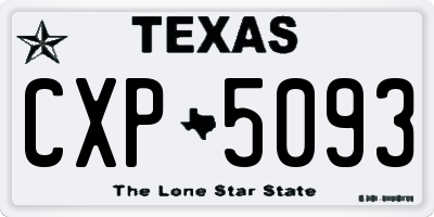 TX license plate CXP5093