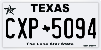 TX license plate CXP5094