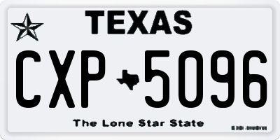TX license plate CXP5096
