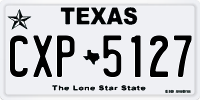 TX license plate CXP5127