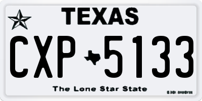 TX license plate CXP5133