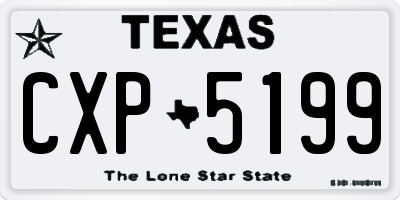 TX license plate CXP5199
