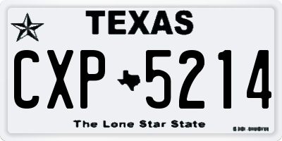 TX license plate CXP5214