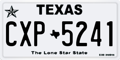 TX license plate CXP5241