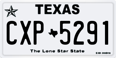 TX license plate CXP5291