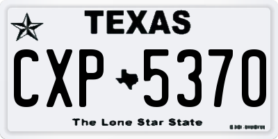 TX license plate CXP5370