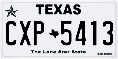TX license plate CXP5413