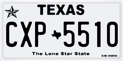 TX license plate CXP5510