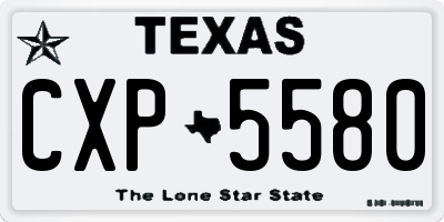 TX license plate CXP5580